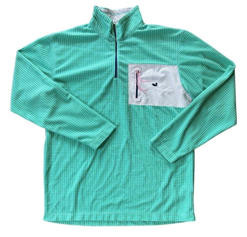 Southern Marsh Bimini Green Fieldtec Dune 1/4 Zip Pullover Medium
